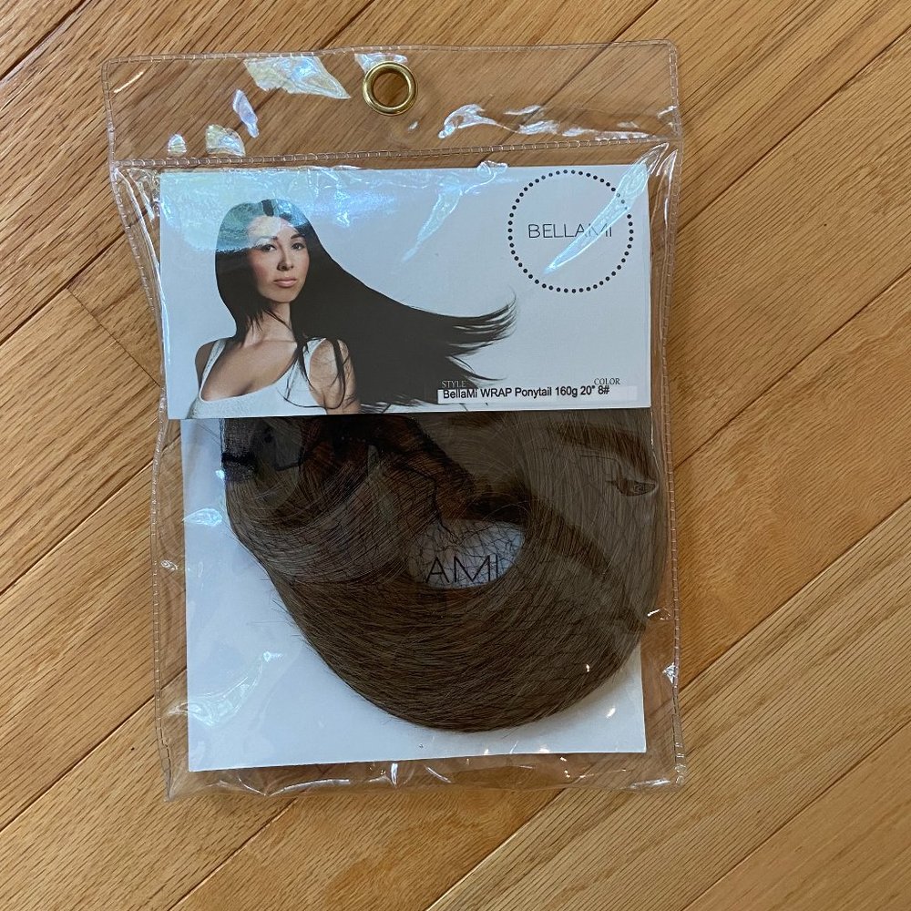 Bellami Hair Extensions Faux Wrap Ponytail Ash Brown